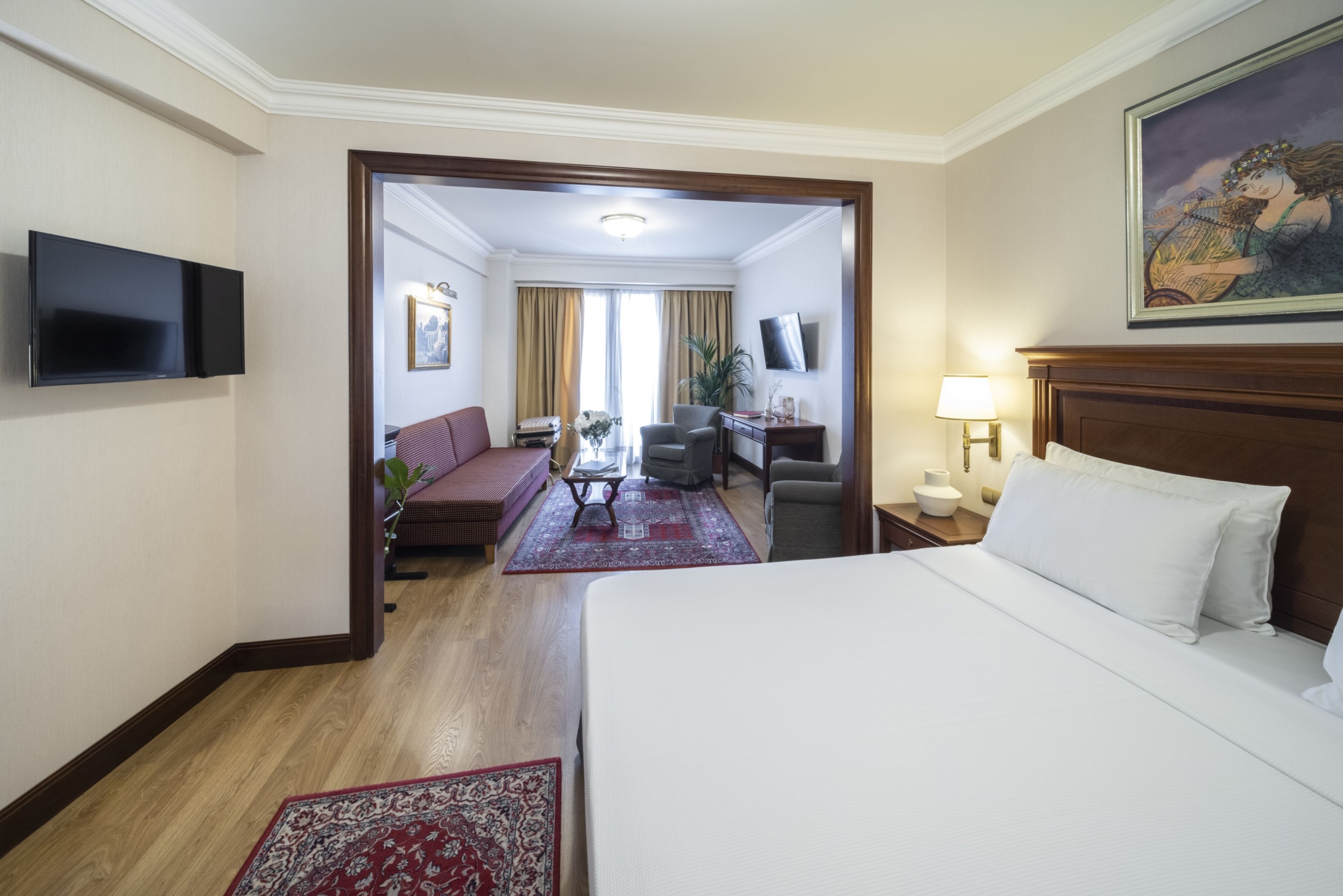 Electra_Palace_Athens_Junior_Suite_Acropolis_View_Bedroom_Living_Room