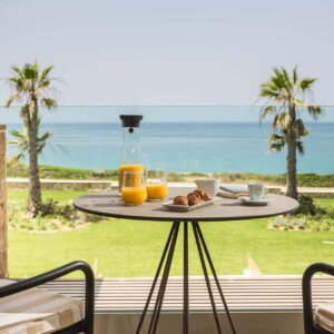 Orange juice, croissants and coffee, served on the balcony on a crisp morning at Electra Kefalonia Hotel & Spa is reason enough to visit Kefalonia in Spring.
