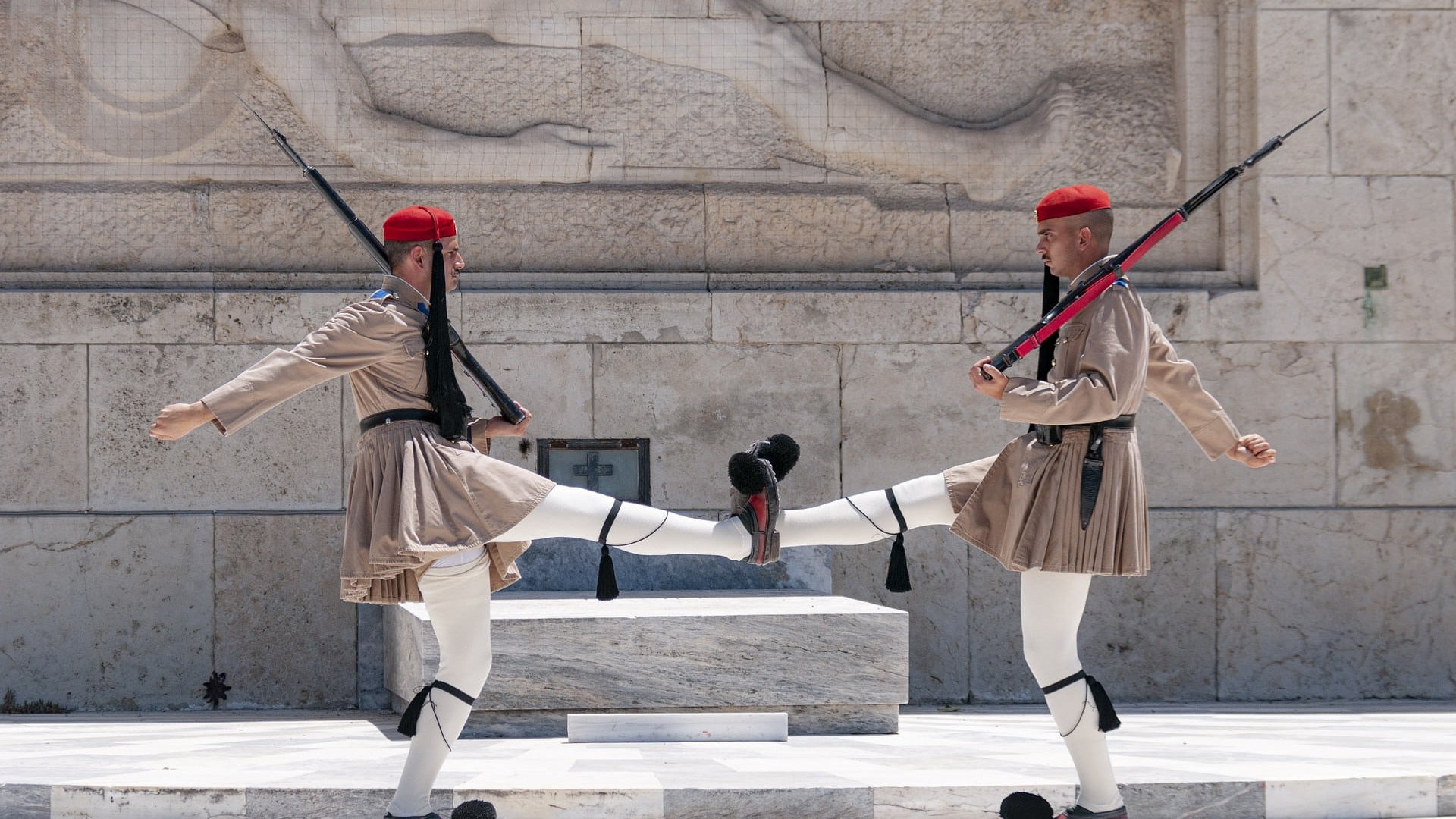 The changing of the guard in Syntagma is one of the unique and fun things to do in Athens. 