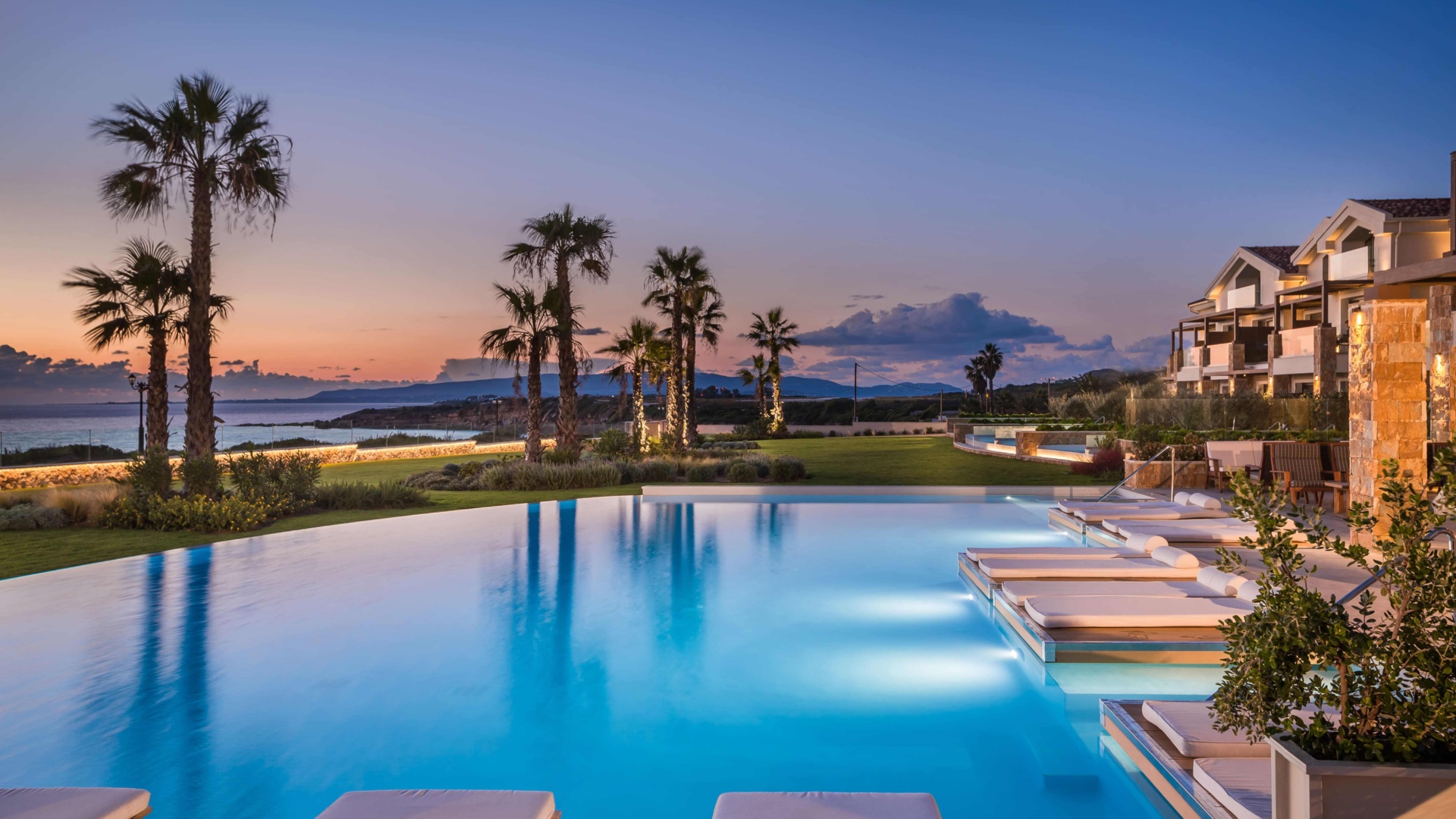 Outdoor pool with Ionian Sea views at Electra Kefalonia