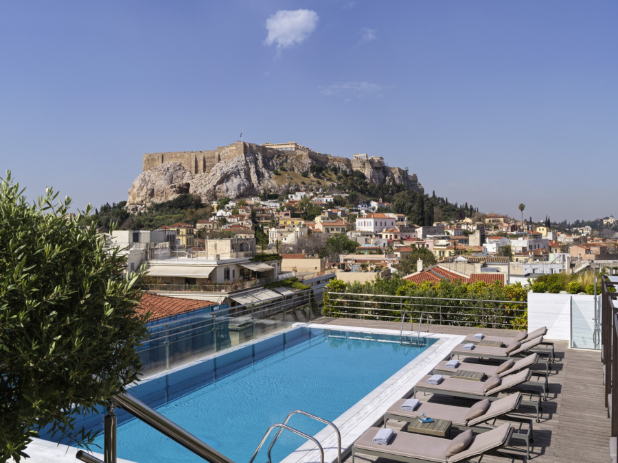 electra-palace-athens-outdoor-pool-plaka-cityscape