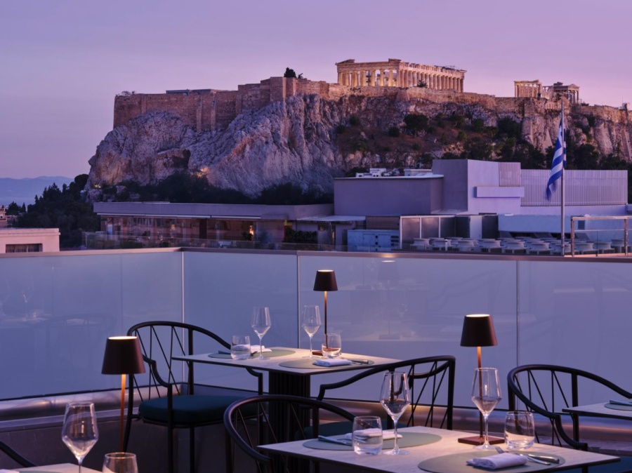 electra-rhythm-athens-focal-rooftop-restaurant-sunset-acropolis